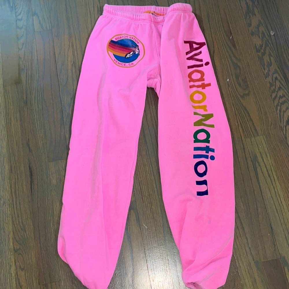 Hot Pink aviator nation sweatpants!